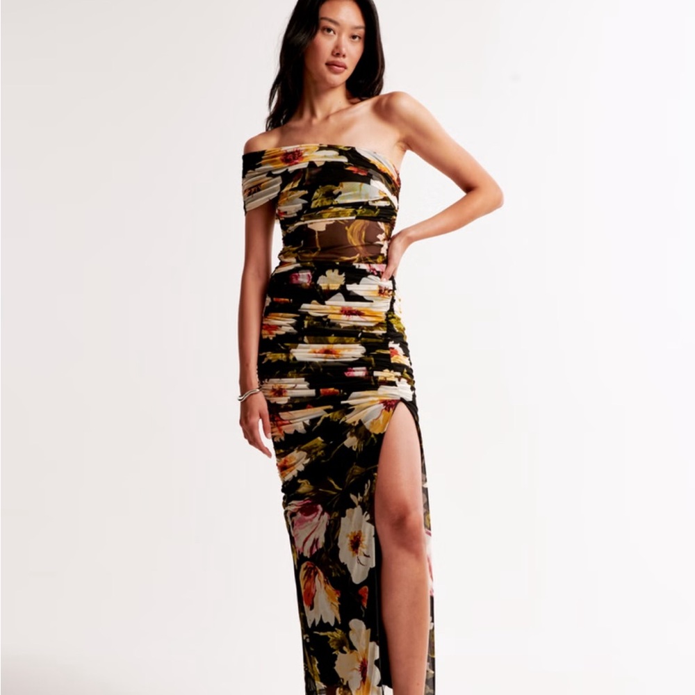 Abercrombie Floral Off-Shoulder Maxi Dress